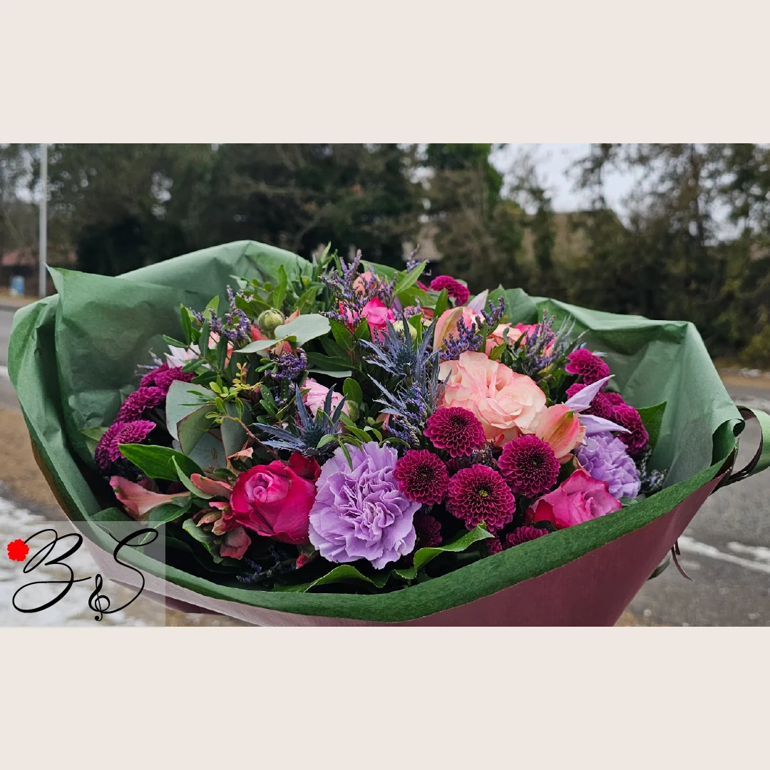 Blomster gave Glostrup med elegant buket fra BlomsterSymfoni